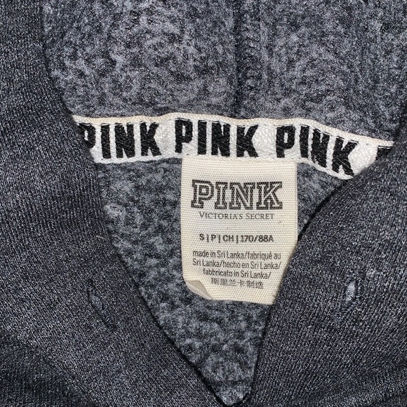 Pink Victoria’s Secret crop hoodie - Picture 2 of 3